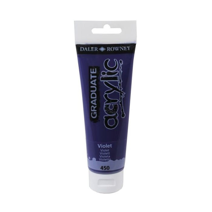 Daler Rowney Graduate Pintura Acrilica - Tubo de Plastico - 120ml - Color Violeta