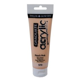 Daler Rowney Graduate Pintura Acrilica - Tubo de Plastico - 120ml - Color Rosa Melocoton