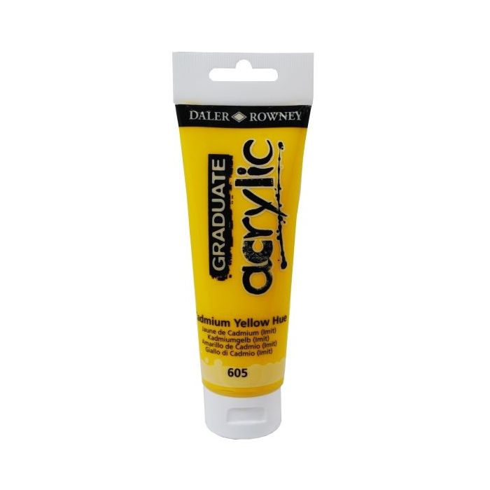 Daler Rowney Graduate Pintura Acrilica - Tubo de Plastico - 120ml - Color Amarillo de Cadmio