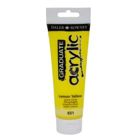 Daler Rowney Graduate Pintura Acrilica - Tubo de Plastico - 120ml - Color Amarillo Limon