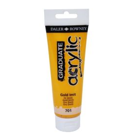 Daler Rowney Graduate Pintura Acrilica - Tubo de Plastico - 120ml - Color Imitacion Oro