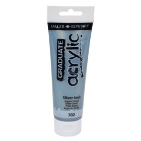 Daler Rowney Graduate Pintura Acrilica - Tubo de Plastico - 120ml - Color Imitacion Plata