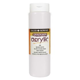 Daler Rowney Graduate Pintura Acrilica - Botella de Plastico - 500ml - Color Blanco de Mezcla