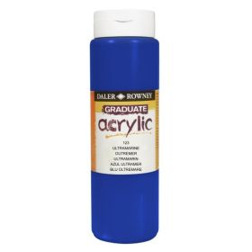 Daler Rowney Graduate Pintura Acrilica - Botella de Plastico - 500ml - Color Azul Ultramarino