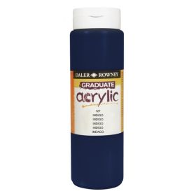 Daler Rowney Graduate Pintura Acrilica - Botella de Plastico - 500ml - Color Indigo