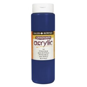 Daler Rowney Graduate Pintura Acrilica - Botella de Plastico - 500ml - Color Azul Ftalo