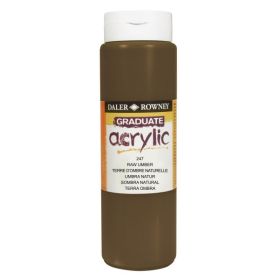 Daler Rowney Graduate Pintura Acrilica - Botella de Plastico - 500ml - Color Sombra Natural