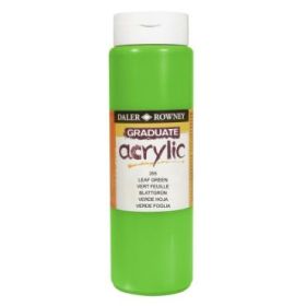 Daler Rowney Graduate Pintura Acrilica - Botella de Plastico - 500ml - Color Verde Hoja