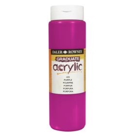 Daler Rowney Graduate Pintura Acrilica - Botella de Plastico - 500ml - Color Lila