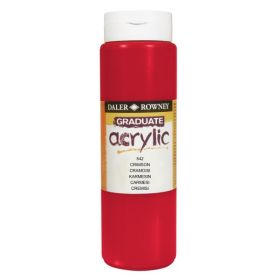 Daler Rowney Graduate Pintura Acrilica - Botella de Plastico - 500ml - Color Carmesi