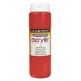 Daler Rowney Graduate Pintura Acrilica - Botella de Plastico - 500ml - Color Bermellon