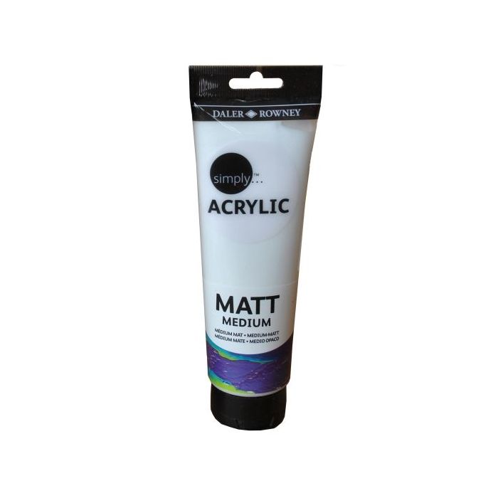 Daler Rowney Simply Medium para Acabado Mate - Tubo de Plastico - 250ml