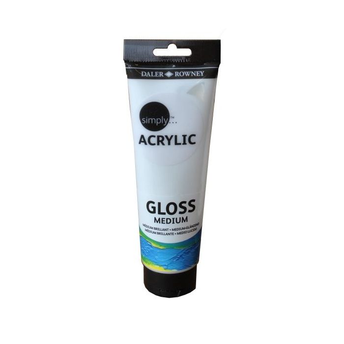 Daler Rowney Simply Medium para Acabado Brillante - Tubo de Plastico - 250ml
