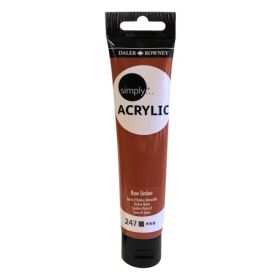 Daler Rowney Simply Pintura Acrilica - Tubo de Plastico - 75ml - Color Sombra Natural