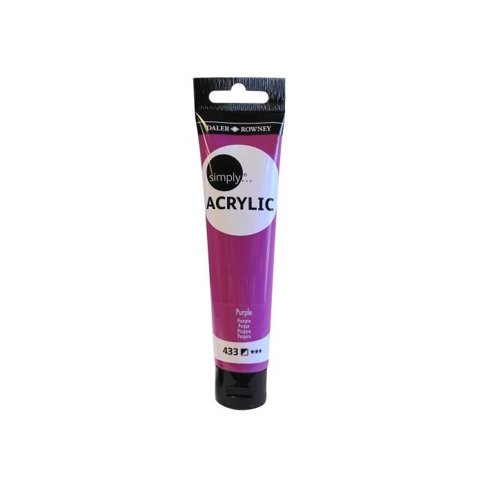 Daler Rowney Simply Pintura Acrilica - Tubo de Plastico - 75ml - Color Lila
