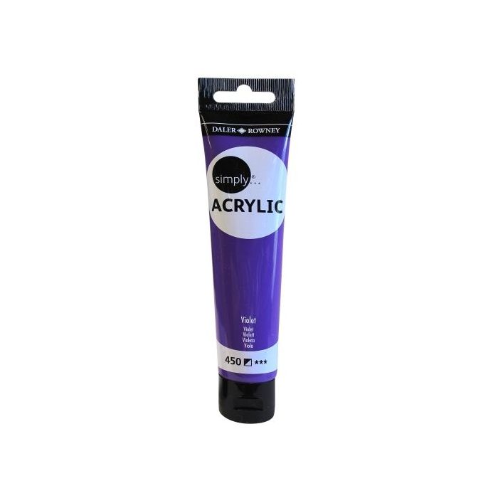 Daler Rowney Simply Pintura Acrilica - Tubo de Plastico - 75ml - Color Violeta
