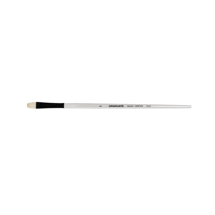 Daler Rowney Graduate Pincel para Oleo - Pelo de Cerda Natural - Mango Largo - Bright - N°6