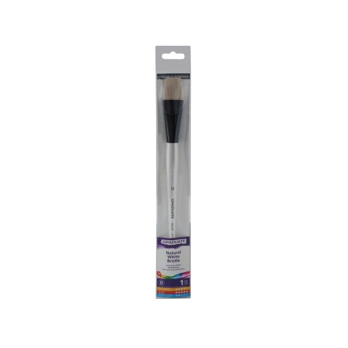 Daler Rowney Graduate Pincel para Oleo - Pelo de Cerda Natural - Mango Largo - Bright - N°14