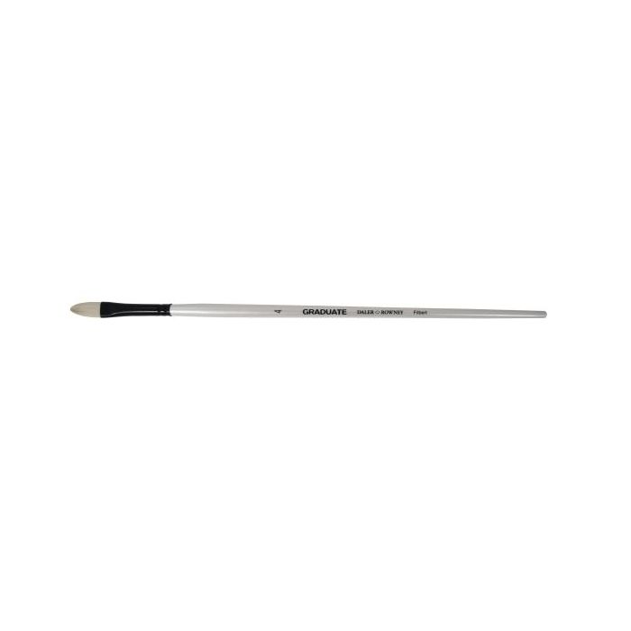 Daler Rowney Graduate Pincel para Oleo - Pelo de Cerda Natural - Mango Largo - Lengua de Gato - N°4