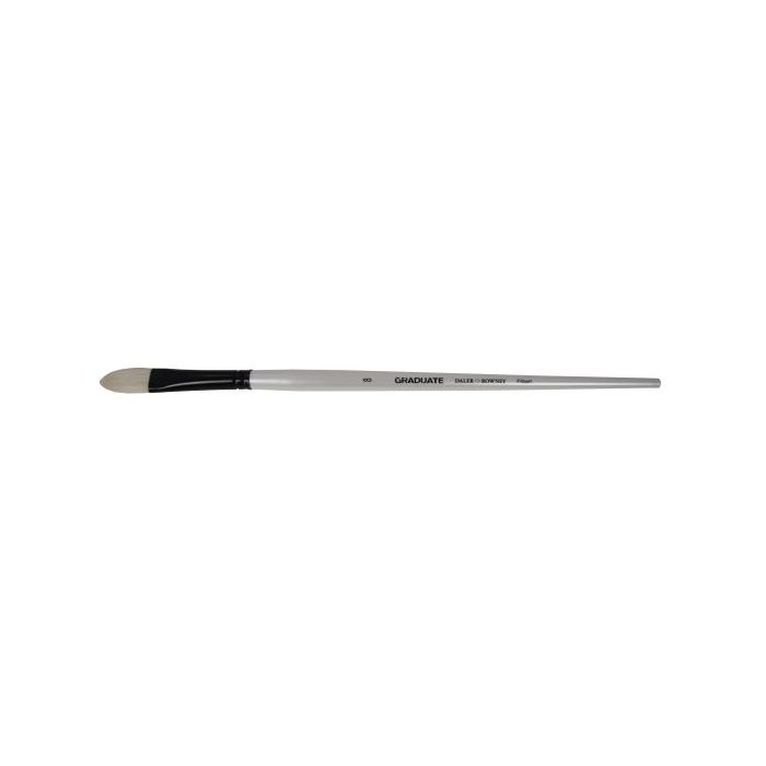 Daler Rowney Graduate Pincel para Oleo - Pelo de Cerda Natural - Mango Largo - Lengua de Gato - N°8