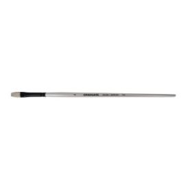 Daler Rowney Graduate Pincel para Oleo - Pelo de Cerda Natural - Mango Largo - Plano - N° 4