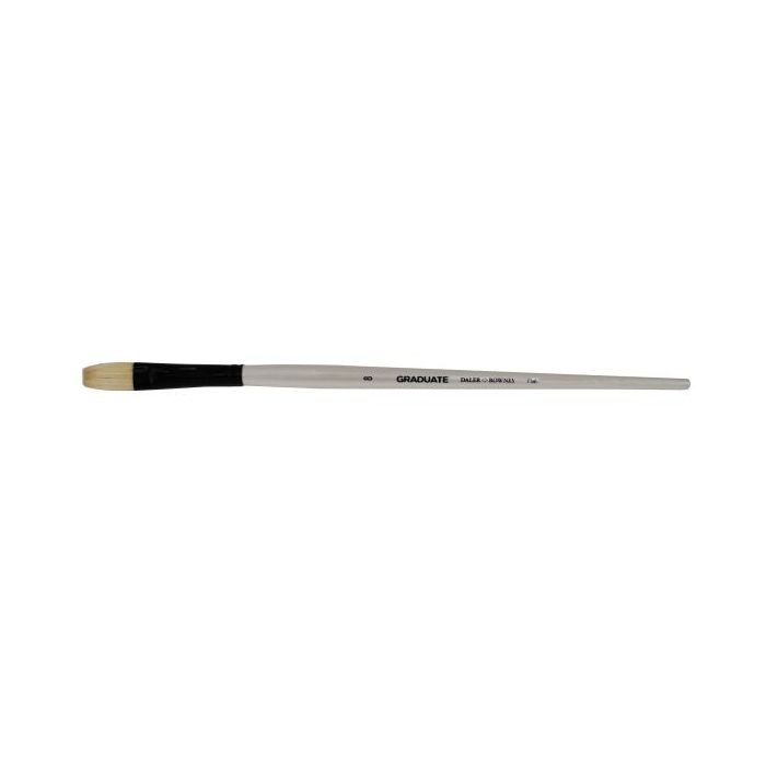 Daler Rowney Graduate Pincel para Oleo - Pelo de Cerda Natural - Mango Largo - Plano - N°8