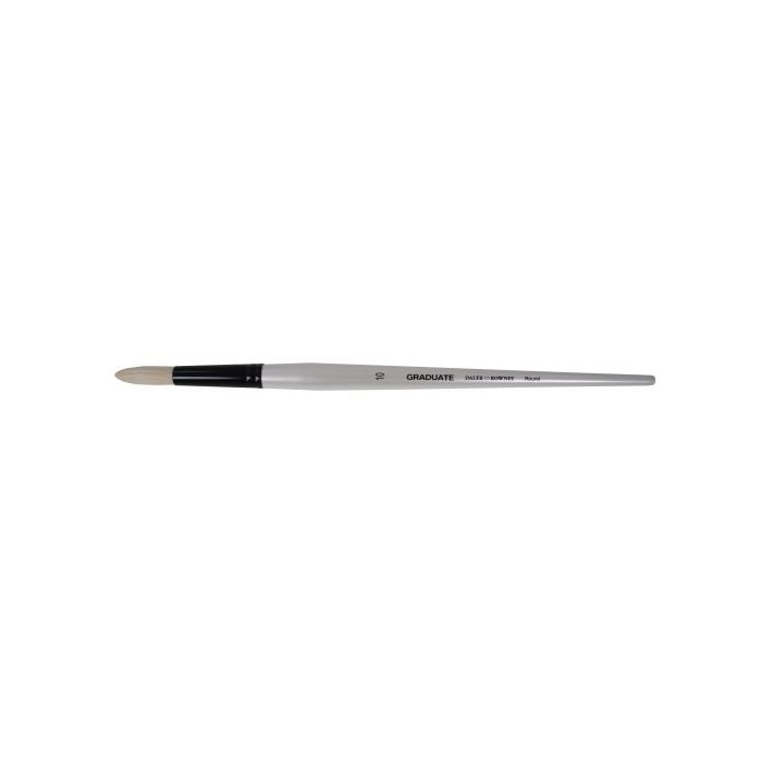 Daler Rowney Graduate Pincel para Oleo - Pelo de Cerda Natural - Mango Largo - Redondo - N°10