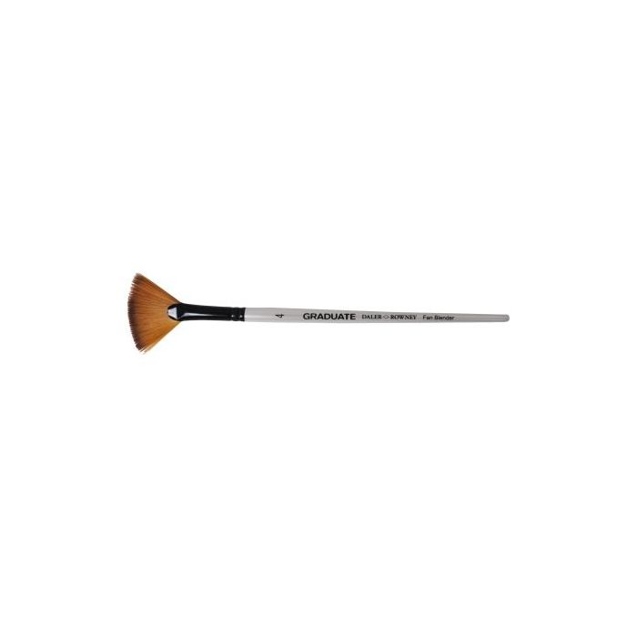 Daler Rowney Graduate Pincel Multitecnica - Pelo Sintetico - Mango Corto - Abanico Nº 4