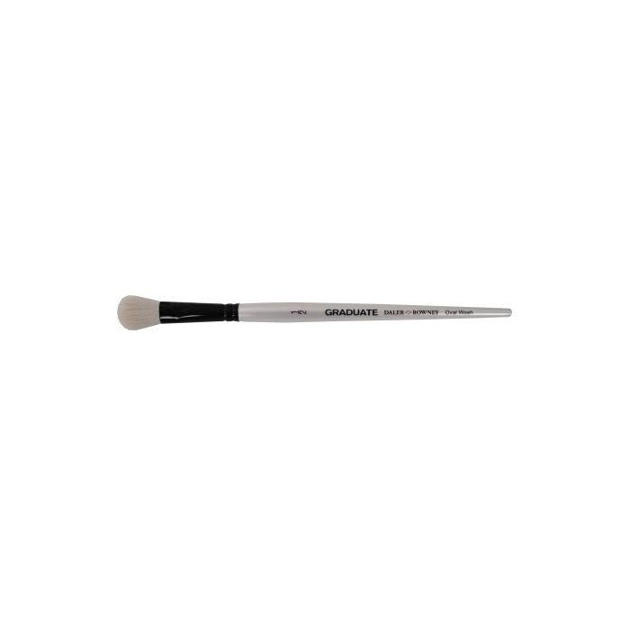 Daler Rowney Graduate Pincel Acuarela - Pelo de Cabra Natural - Mango Corto - Oval Lavis 1/2"