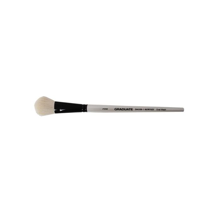Daler Rowney Graduate Pincel Acuarela - Pelo de Cabra Natural - Mango Corto - Oval Lavis 3/4"
