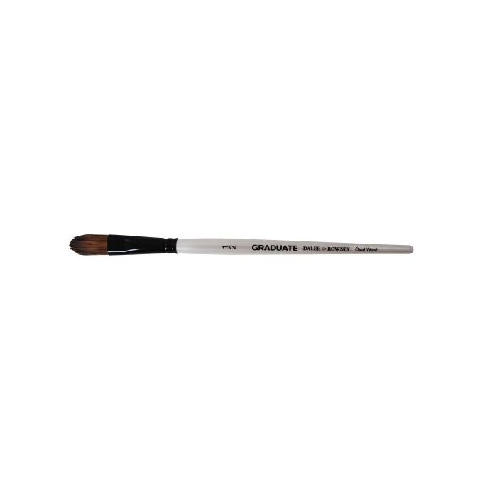 Daler Rowney Graduate Pincel Acuarela - Mezcla de Pelo de Pony y Sintetico - Mango Corto - Oval Lavis 1/2"