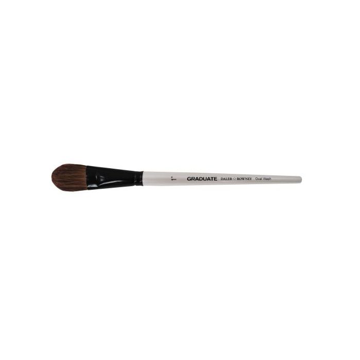 Daler Rowney Graduate Pincel Acuarela - Mezcla de Pelo de Pony y Sintetico - Mango Corto - Oval Lavis 1"
