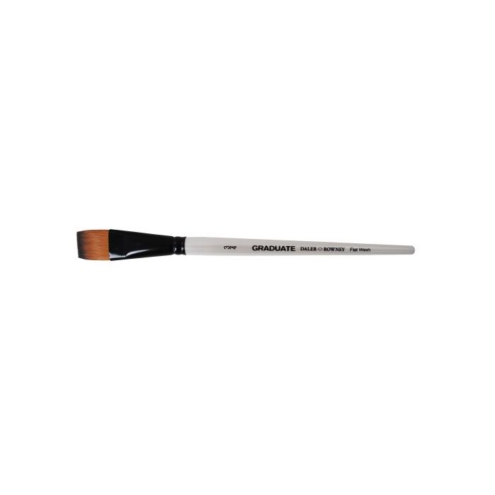 Daler Rowney Graduate Pincel Multitecnica - Pelo Sintetico - Mango Corto - Plano Lavis, 3/4"