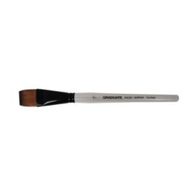 Daler Rowney Graduate Pincel Multitecnica - Pelo Sintetico - Mango Corto - Plano Lavis 1"