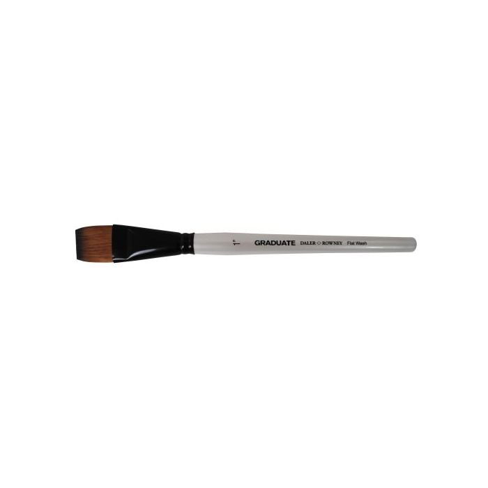 Daler Rowney Graduate Pincel Multitecnica - Pelo Sintetico - Mango Corto - Plano Lavis 1"
