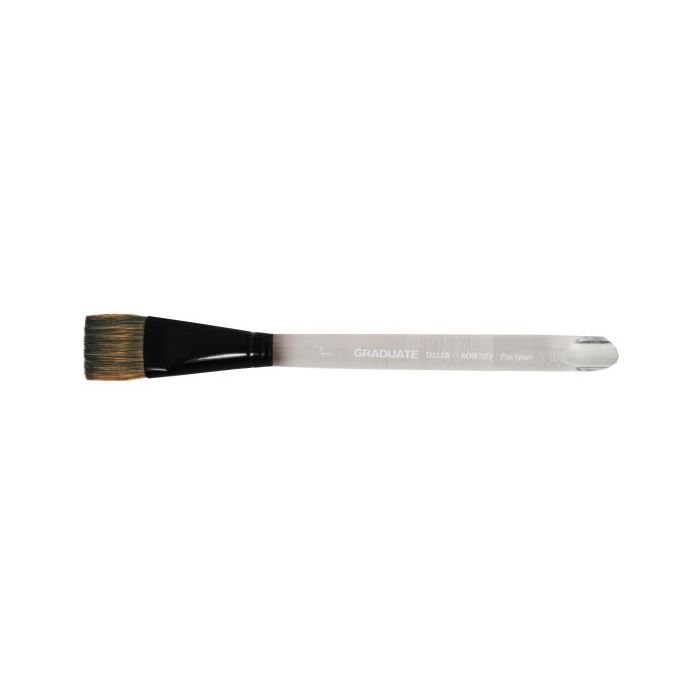 Daler Rowney Graduate Pincel Acuarela - Mezcla de Pelo de Pony y Sintetico - Mango Corto - Plano Lavis 1"
