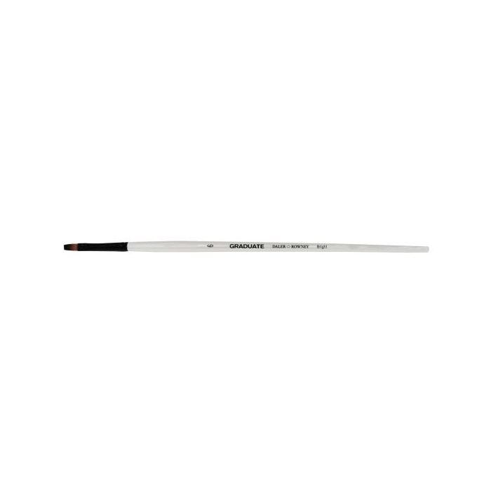 Daler Rowney Graduate Pincel Multitecnica - Pelo Sintetico - Mango Largo - Bright Nº6