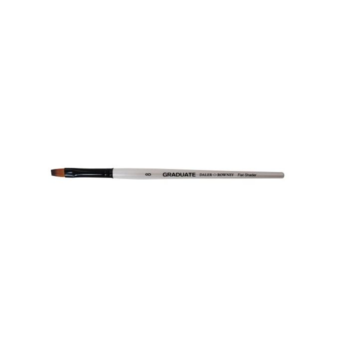 Daler Rowney Graduate Pincel Acuarela - Pelo Sintetico - Mango Corto - Plano Sombreador Nº8
