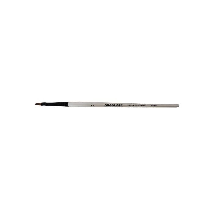 Daler Rowney Graduate Pincel Multitecnica - Pelo Sintetico - Mango Corto - Lengua de Gato Nº 2