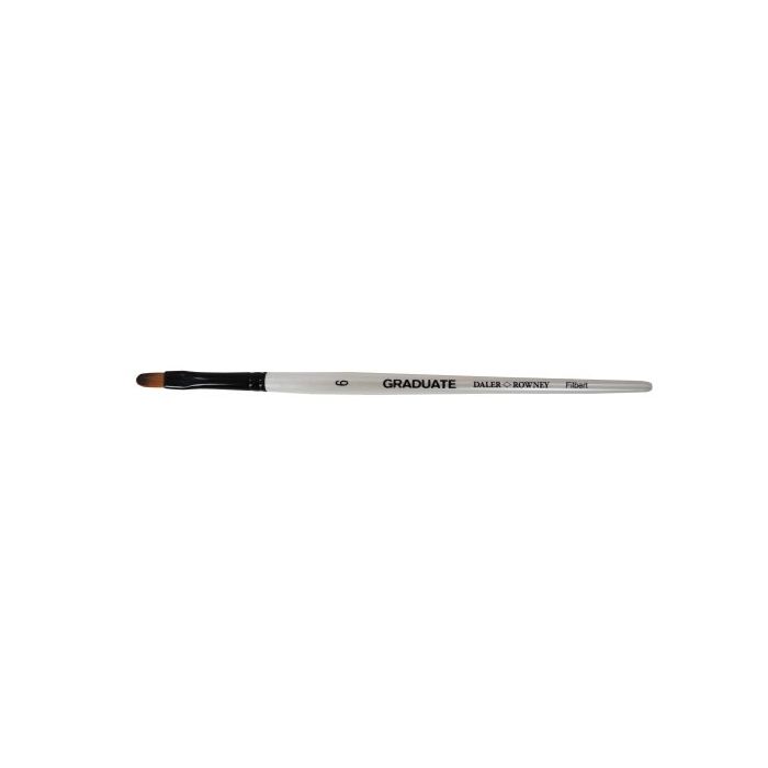 Daler Rowney Graduate Pincel Multitecnica - Pelo Sintetico - Mango Corto - Lengua de Gato Nº6