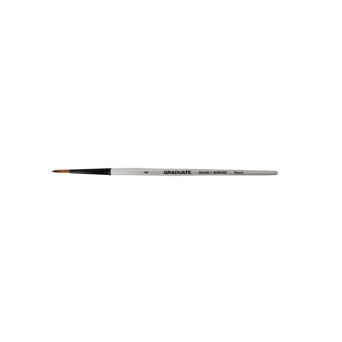 Daler Rowney Graduate Pincel Multitecnica - Pelo Sintetico - Mango Corto - Redondo Nº 4