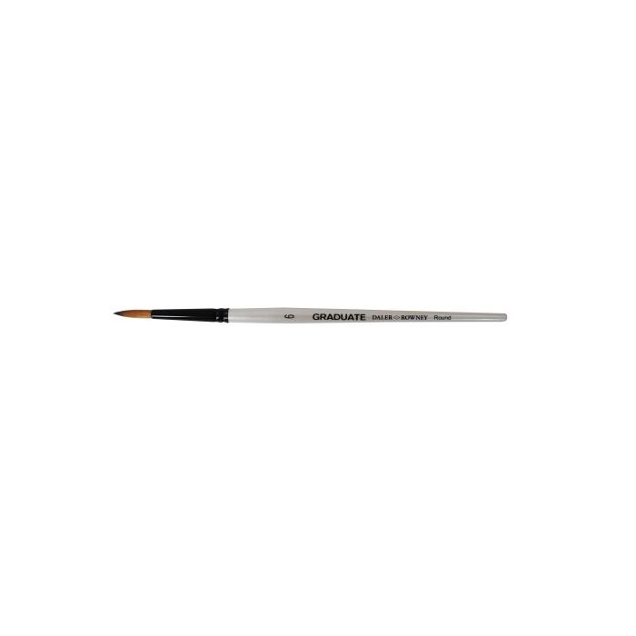 Daler Rowney Graduate Pincel Multitecnica - Pelo Sintetico - Mango Corto - Redondo Nº6