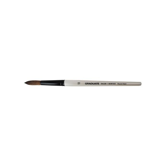 Daler Rowney Graduate Pincel Acuarela - Mezcla de Pelo de Pony y Sintetico - Mango Corto - Redondo Lavis Nº18