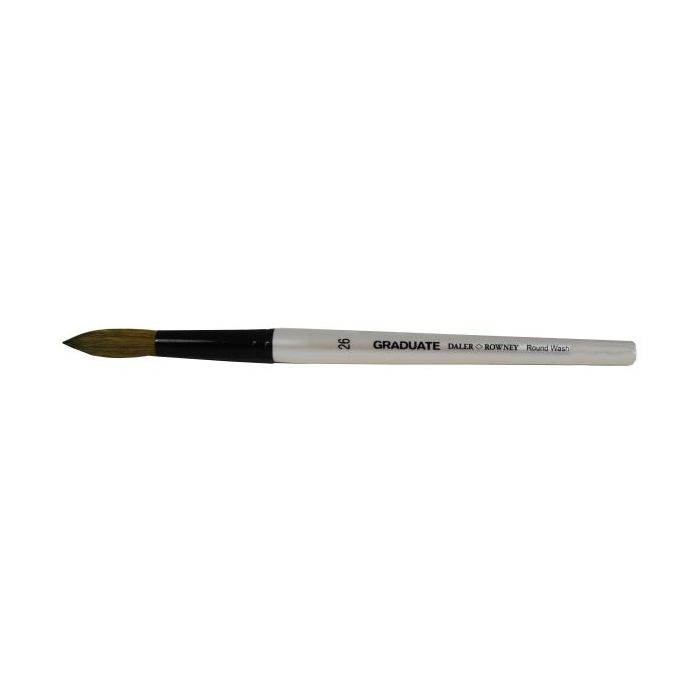 Daler Rowney Graduate Pincel Acuarela - Mezcla de Pelo de Pony y Sintetico - Mango Corto - Redondo Lavis Nº26