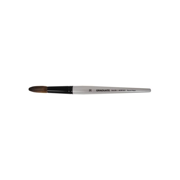 Daler Rowney Graduate Pincel Acuarela - Mezcla de Pelo de Pony y Sintetico - Mango Corto - Redondo Lavis Nº30