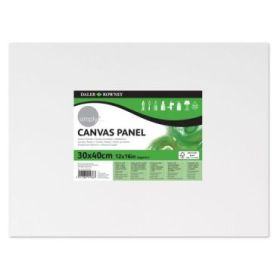 Daler Rowney Simply Carton Entelado - 250g - 30x40cm - Imprimacion Triple - Grano Medio - 100% Algodon sin Acido - 250g - Color Blanco