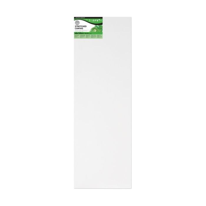 Daler Rowney Simply Bastidor Entelado - 40x120cm - Imprimacion Triple - Grano Medio - 100% Algodon sin Acido - 250g - Color Blanco