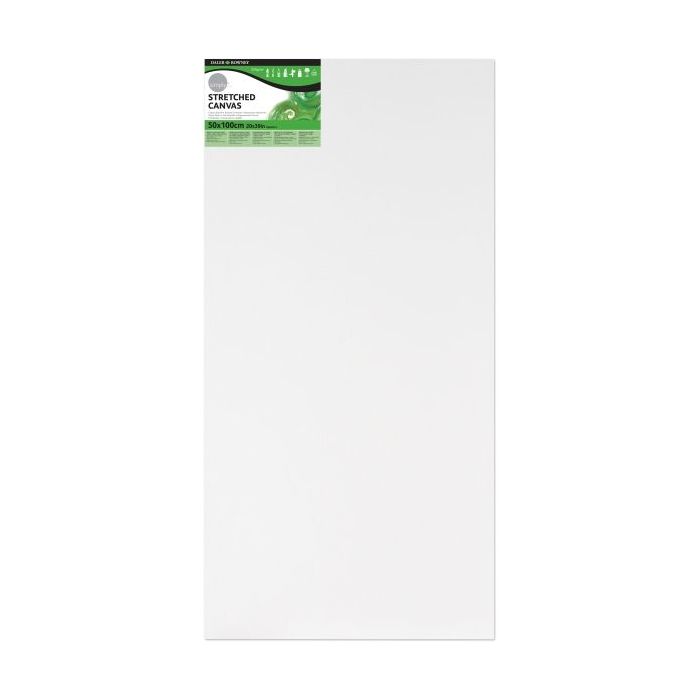 Daler Rowney Simply Bastidor Entelado - 50x100cm - Imprimacion Triple - Grano Medio - 100% Algodon sin Acido - 250g - Color Blanco