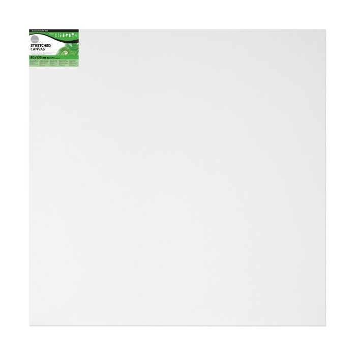 Daler Rowney Simply Bastidor Entelado - 80x120cm - Imprimacion Triple - Grano Medio - 100% Algodon sin Acido - 250g - Color Blanco
