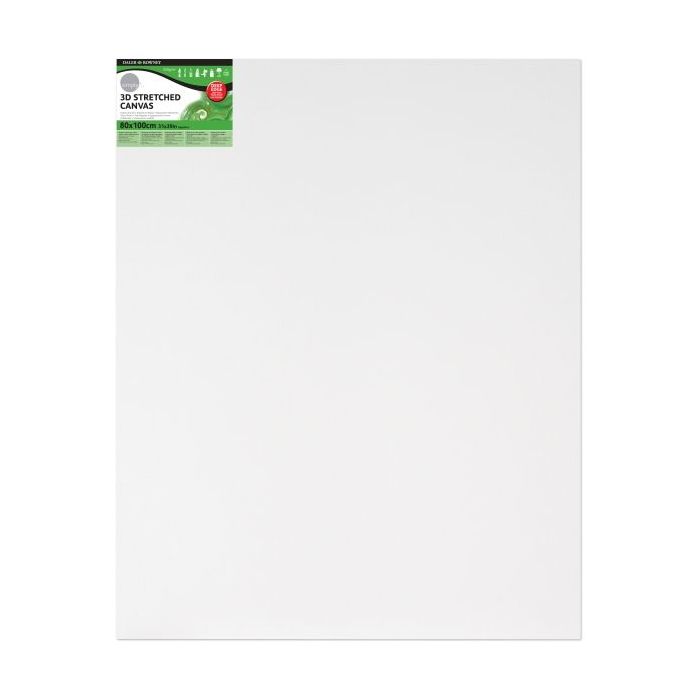 Daler Rowney Simply Bastidor Entelado 3D - 60x100cm - Imprimacion Triple - Grano Medio - 100% Algodon sin Acido - 250g - Color Blanco